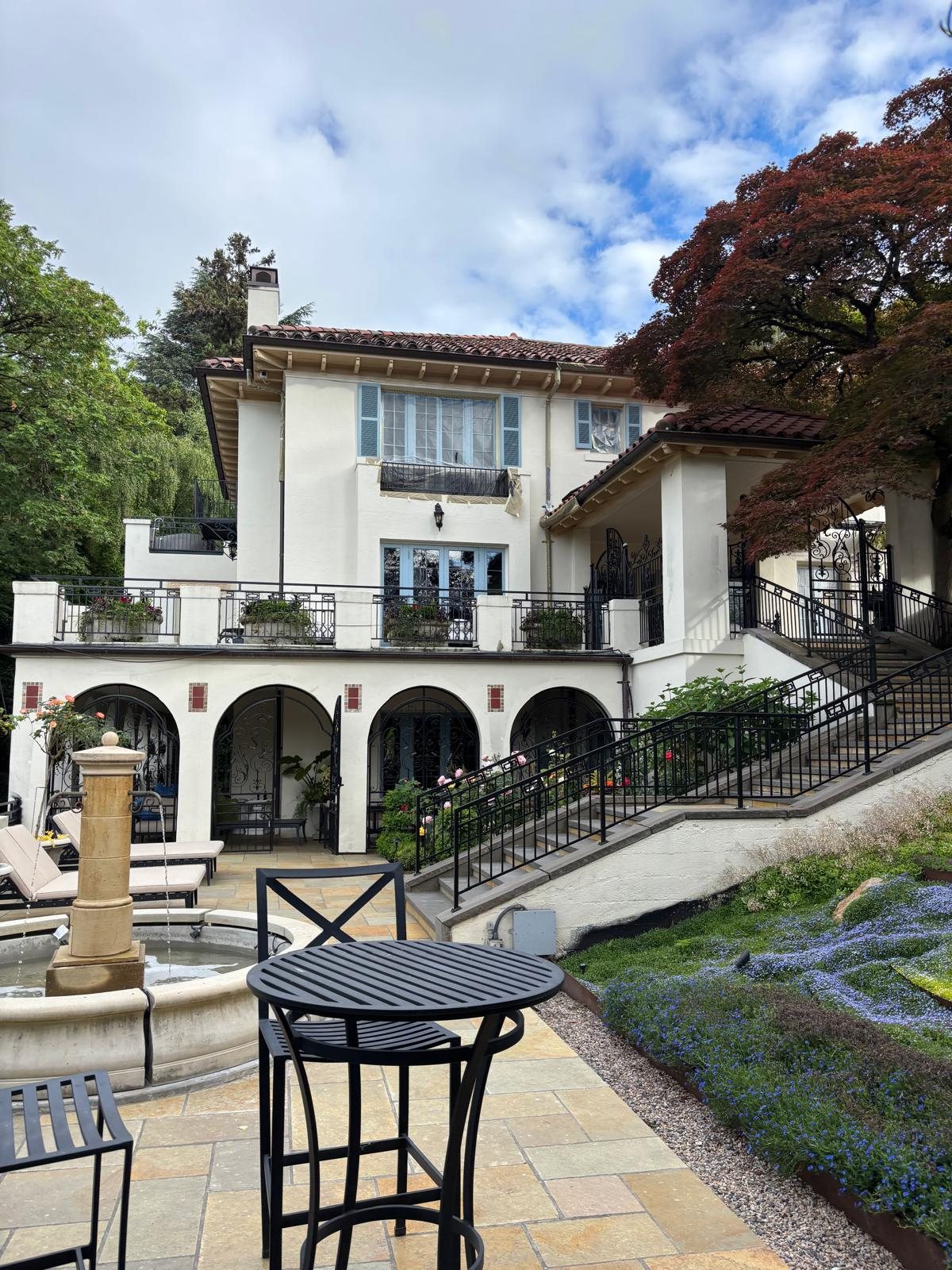 Large residential property with exterior and patio features