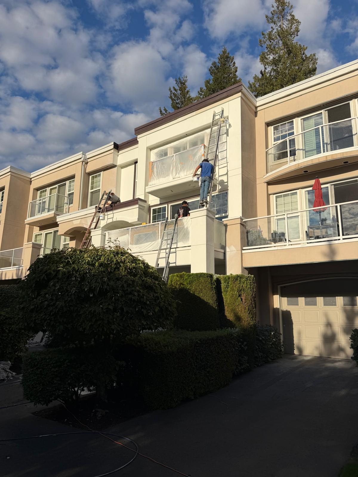 Townhome exterior improvements in progress